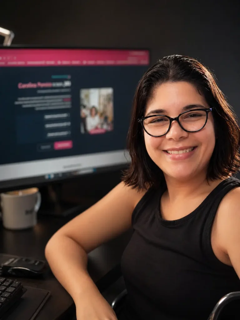 Carolina Pereira, consultora de marketing digital e responsável pela criação de sites em Joinville na CP Comunica
