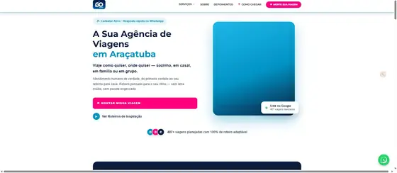 Site da Go Travel Turismo