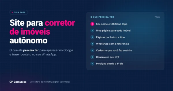 Os 7 itens que um site para corretor de imóveis autônomo precisa ter, CP Comunica